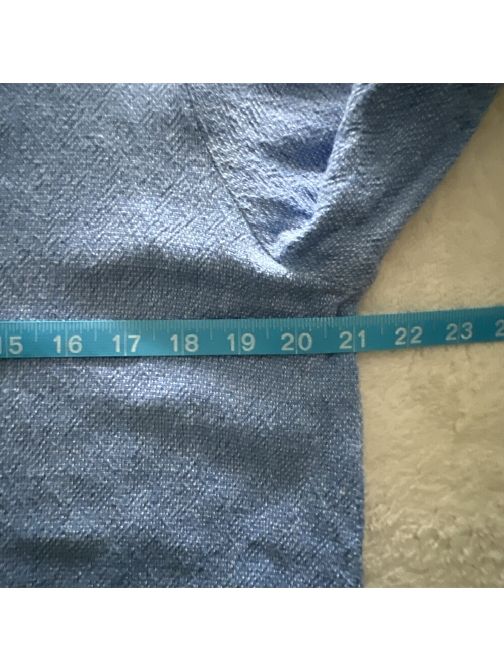 Lagenlook Cotton Top Blue Oversized Boxy Womens M Button Detail Minimalist Artsy - Picture 7 of 9